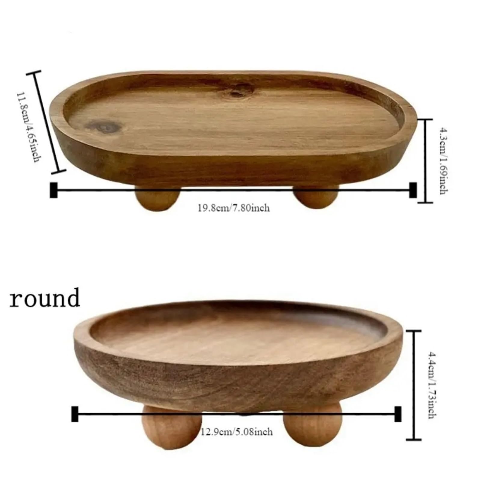 Vassoio for gioielli in legno ovale in, porta chiavi for la casa Per Le Donne(Oval)