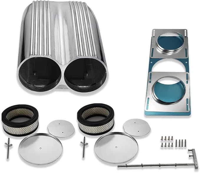 DEMOTOR PERFORMANCE Finned Polished Aluminum Double Barrel