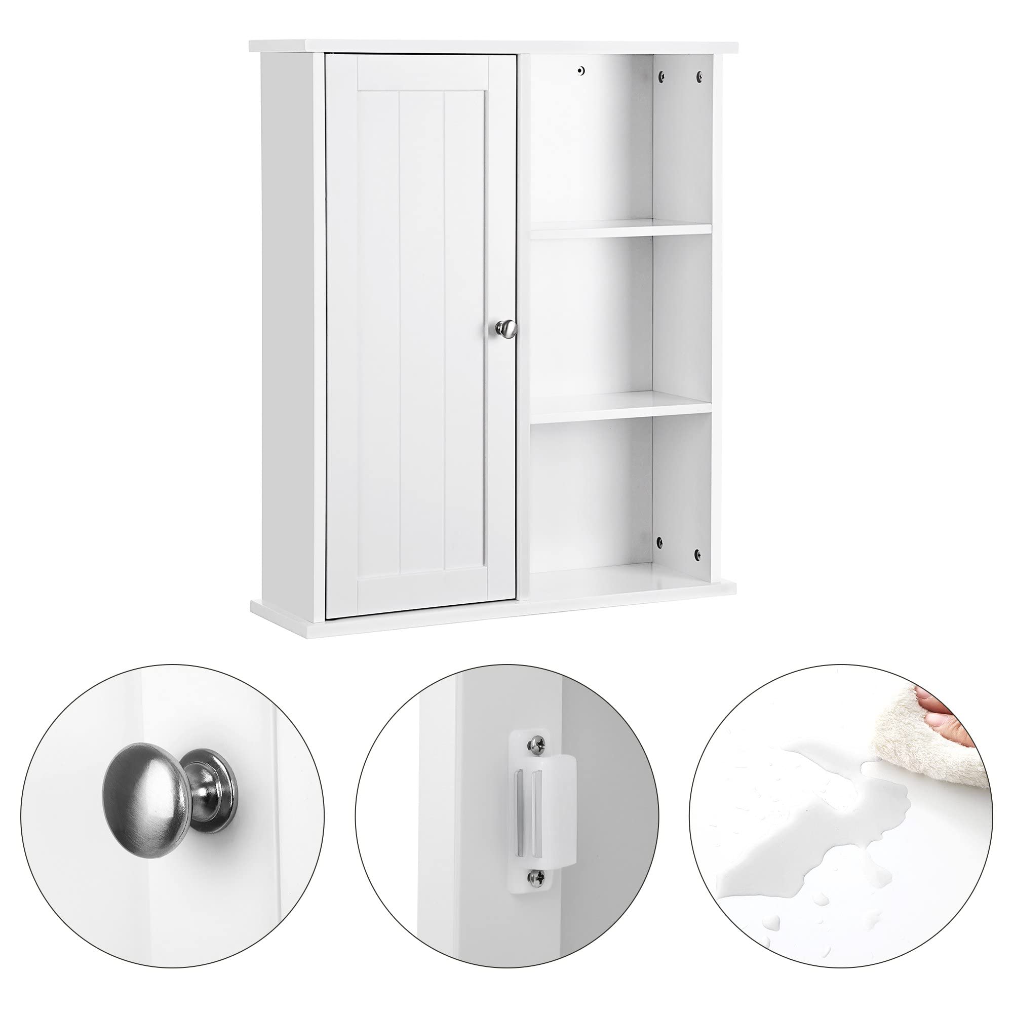 Buy VASAGLE Bathroom Wall Storage Organiser Hanging Corner