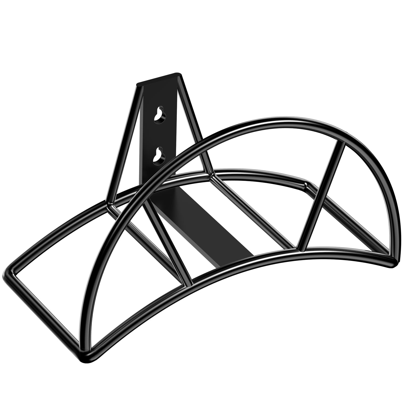 TomCare Garden Hose Holder Wall Mount Metal Water Hose Holder Holds 125Ft Hoses Heavy Duty Hose Hanger Sturdy Hoses Storage Organizer for Outside Yard Garden, Black