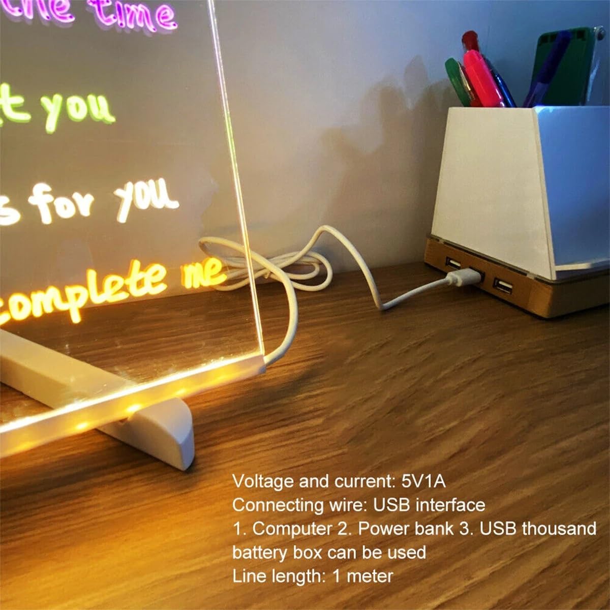 Amazon | 書きLED看板 発光 LEDノートボード カラー付き アクリル製