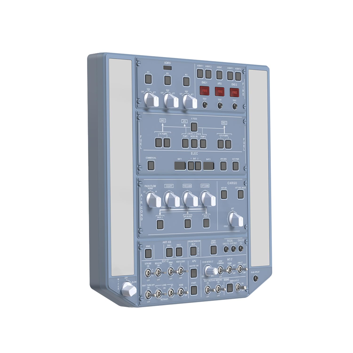 WINGFLEXSIM A320OVH Overheadpanel Flight Simulator Obere Bedienfeld mit IRS- und Beleuchtungsanlagen