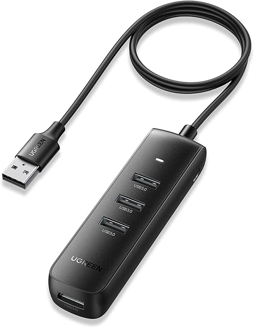 UGREEN USB 3.0 Hub 4-portowy hub USB kompatybilny z MacBookiem Pro Air, iMac, Mac Mini, ChromeBook Pixel, Surface Pro, Lenovo Yoga 710 itp.
