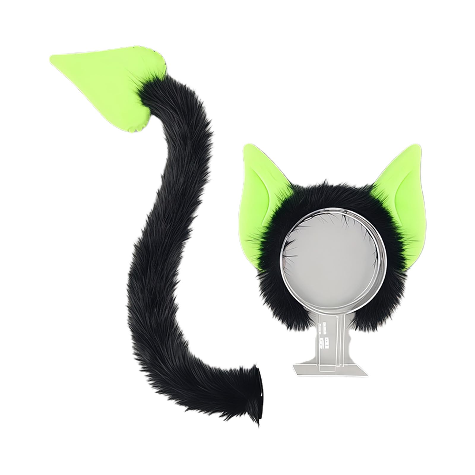 yanwuwa Devil Horn Headbands with Tail Set 2Pcs for Halloween Cosplay Carnivals Parties Devil Tail Costume