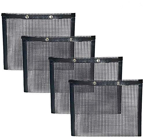 yi jia hui BBQ Grill Mesh Bag,Non-Stick BBQ Baked Bag Grilling Baking Reusable and Easy to Clean Non-Stick Mesh Grilling Bag (10.7/8.7 inch)