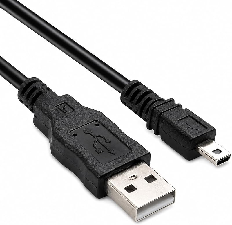 USB Data Transfer & Charging Cable Compatible with Panasonic Lumix Cameras – Replacement USB Cable for DMC-FH, FS, FX, FZ, G, GF, GH, GX, LX, TZ, ZS Series Cameras – 1 Metre