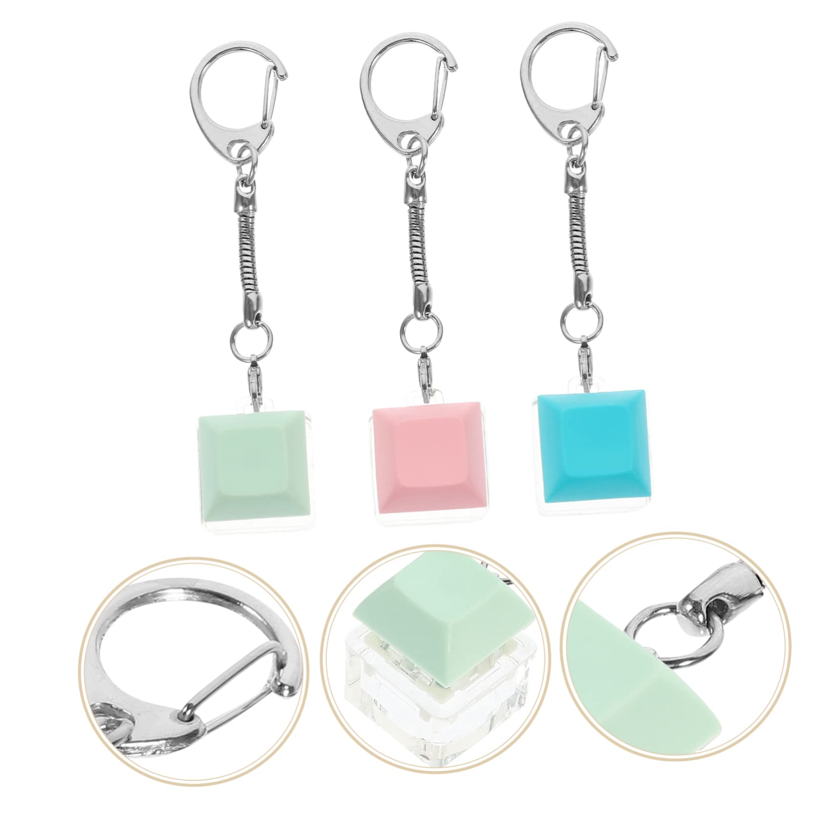 BESPORTBLE Prova Teechain ​​albero Sottile Tastiera Portachiavi Catena Chiave Decorazione Chiave Keeychain Titolare Delle Chiavi Carina Key Chain Ciondoli Per Borsa Acrilico