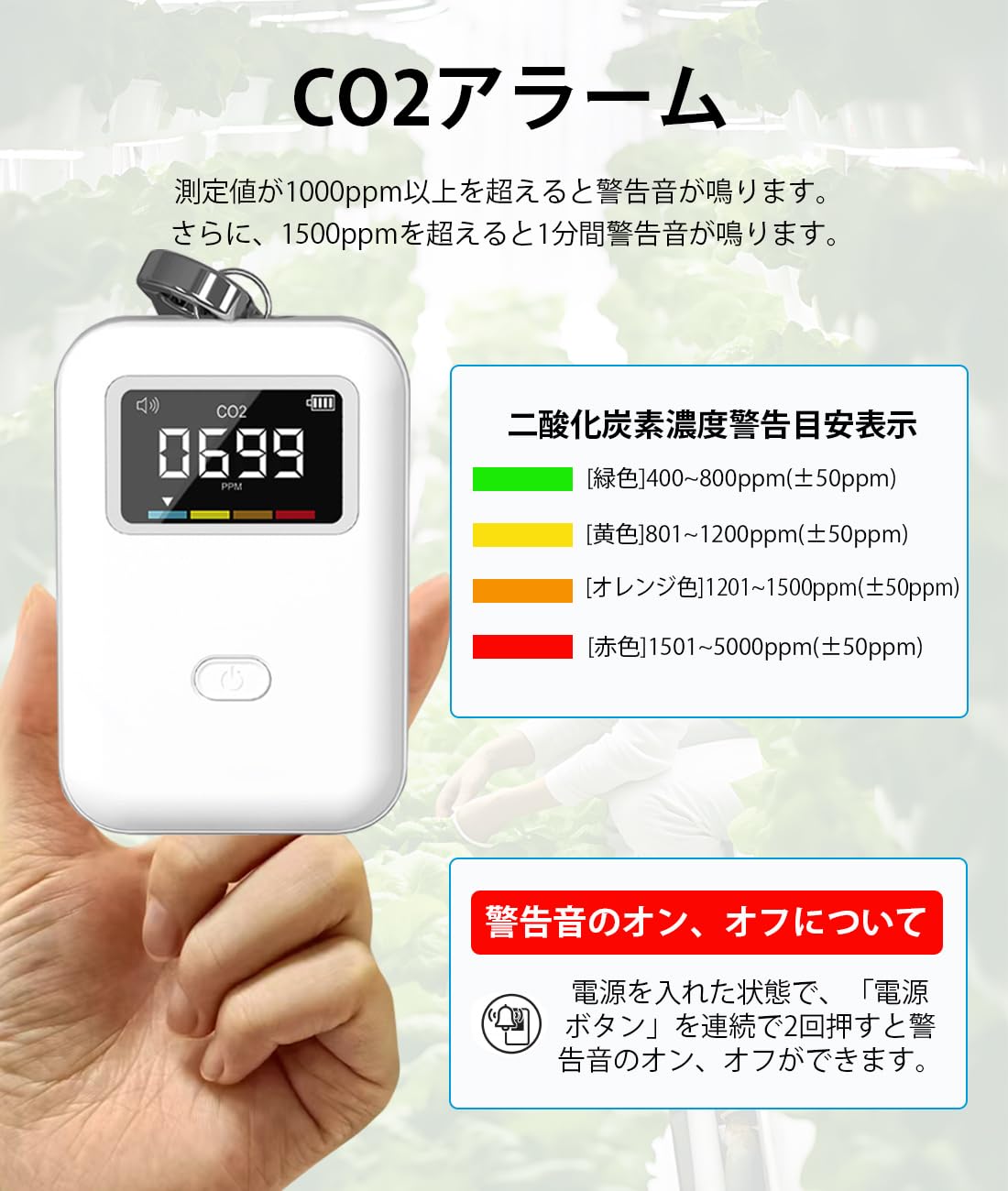 Amazon.co.jp: YIK TUNG ミニCO2測定器 高精度 CO2 測定器 CO2