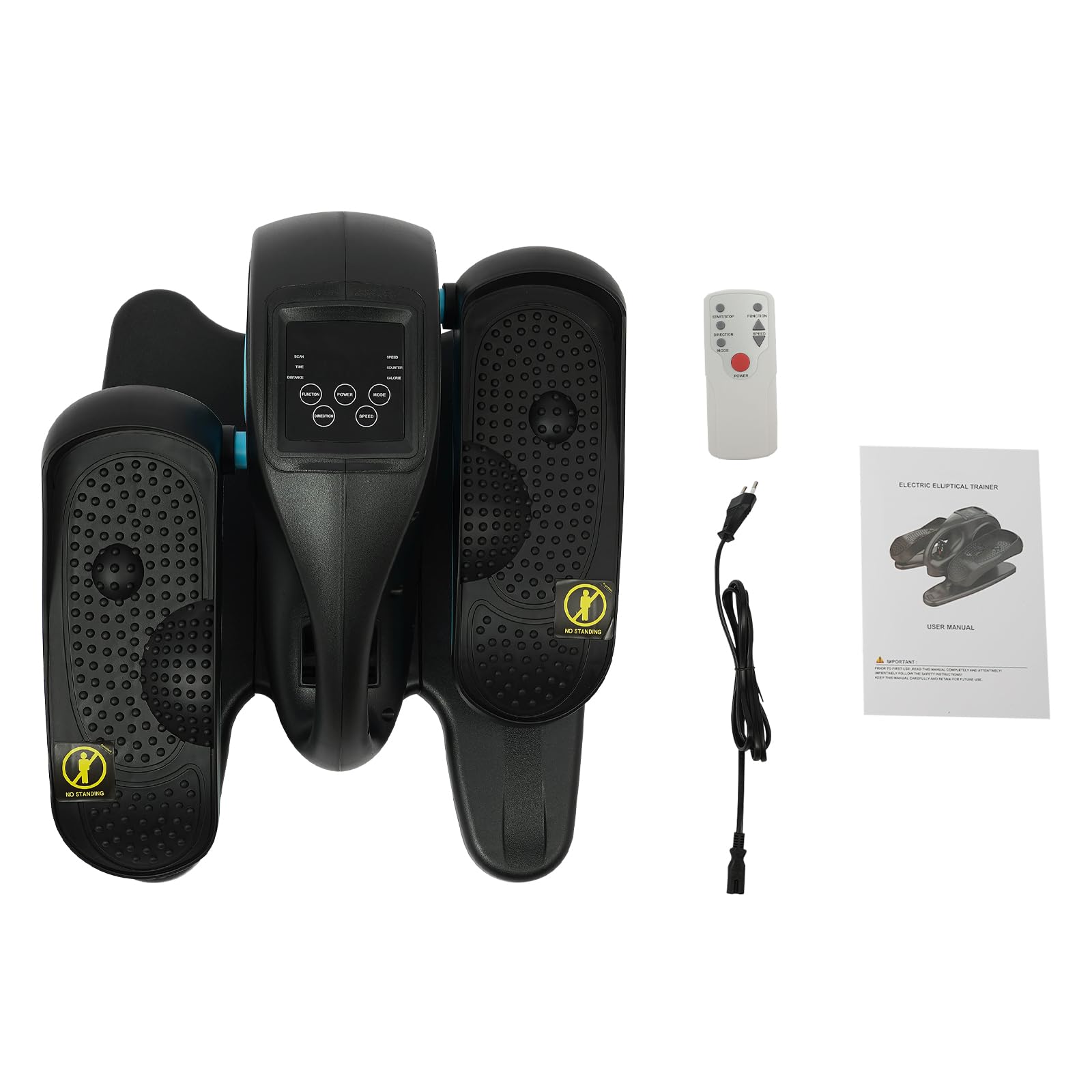 Mini trainer ellittico elettrico per casa, sottotano con telecomando, schermo LCD, velocità regolabile, stepper per anziani e adulti