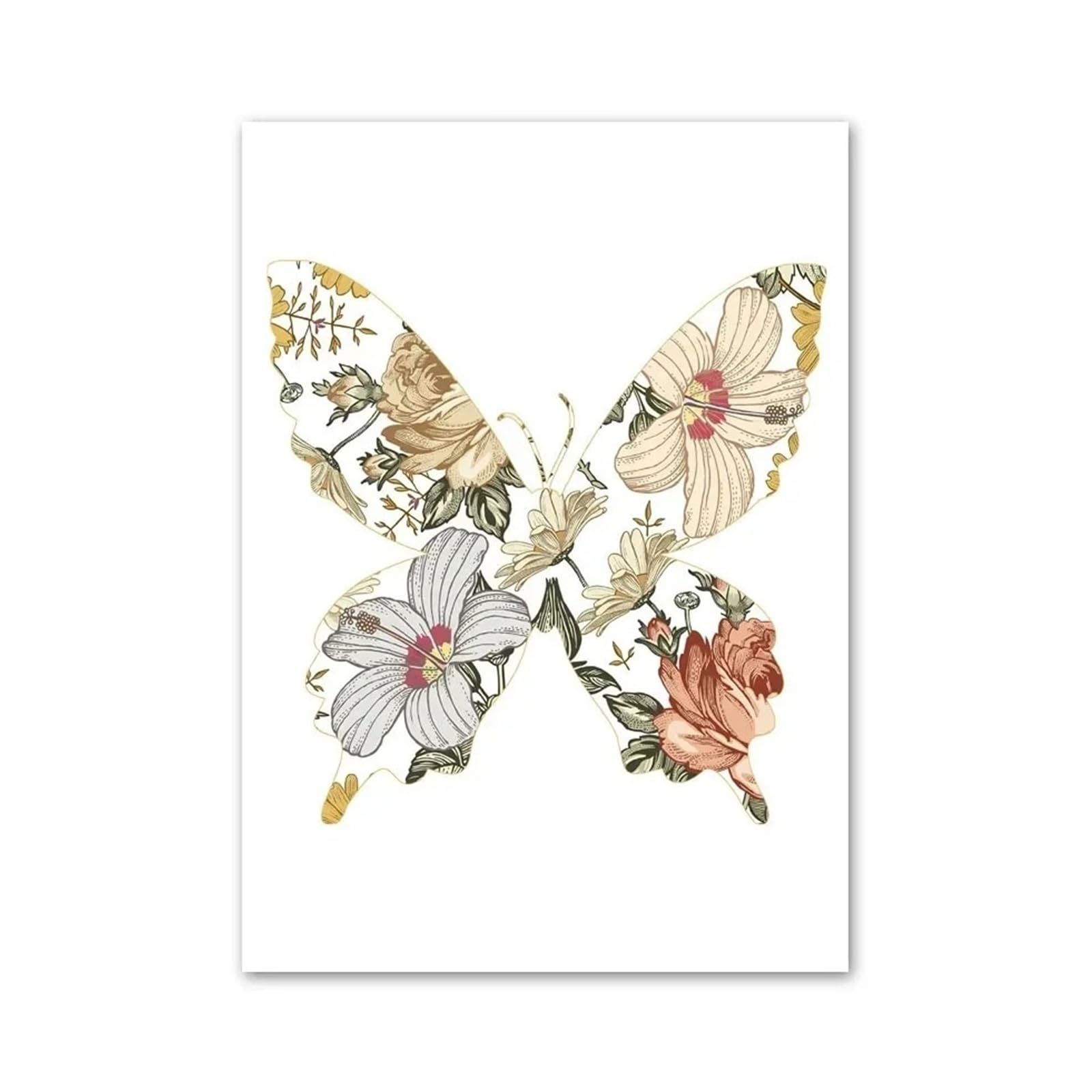 Xenite E Xenit Wall Art Canvas Prints Flowers Bear Squirrel Hedgehog Lephant Shapes Nordic Posters And Prints Wall Art Canvas Painting Wall Pictures Kids Room Decor(,50X70cm)