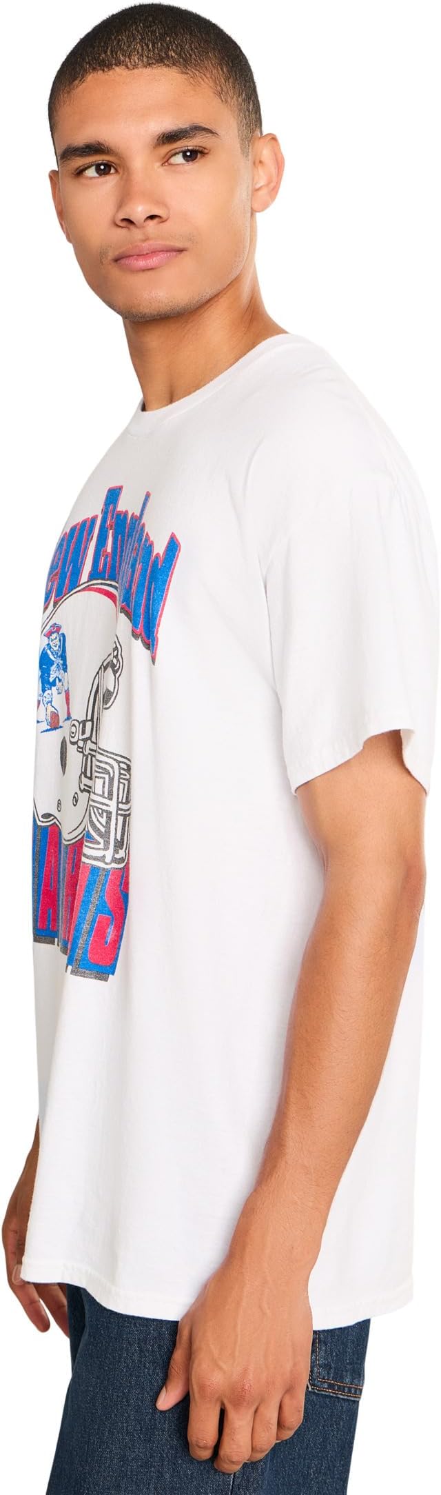 Мужская футболка Junk Food Clothing NFL New England Patriots Throwback Helmet, цвет: Белый — фото 2