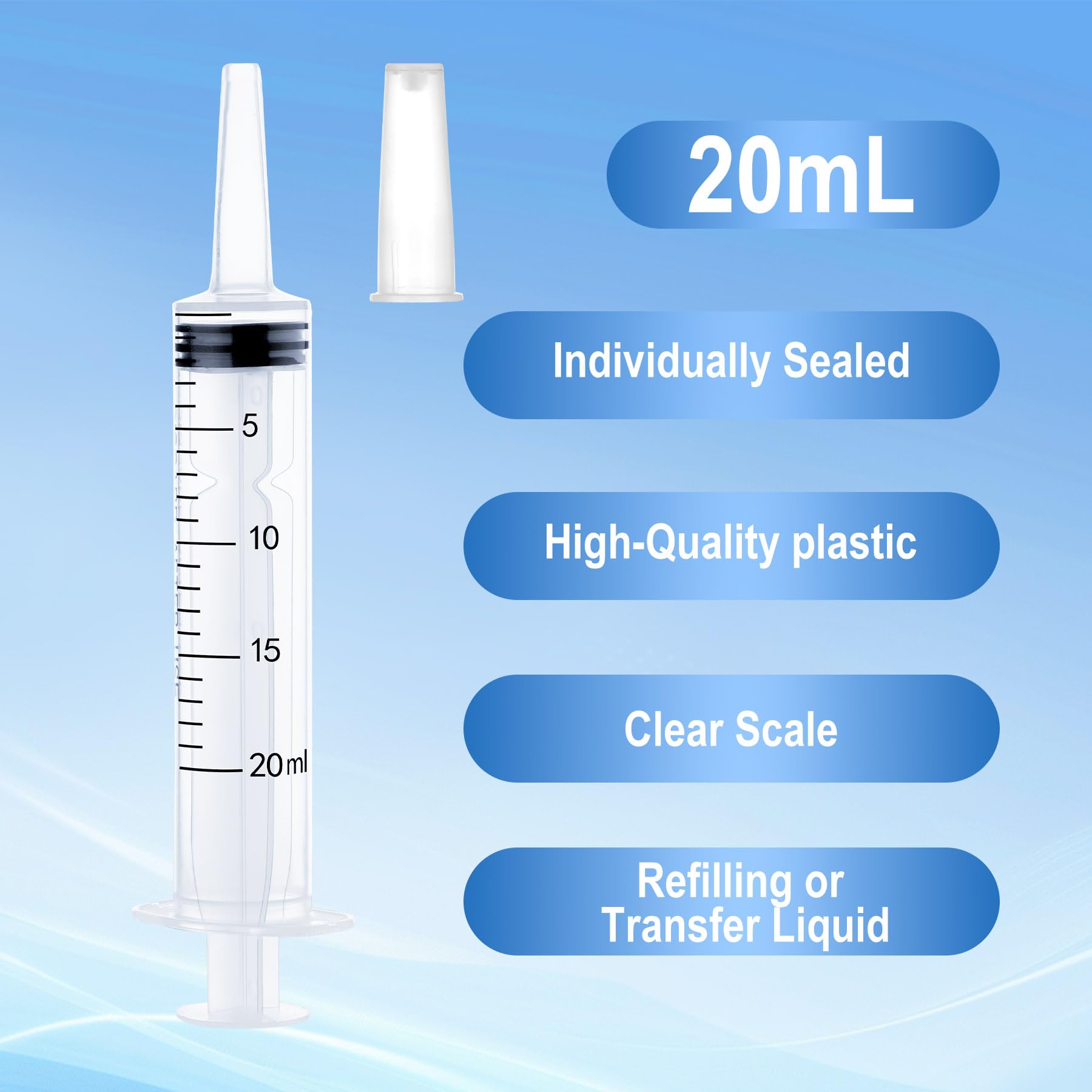 20ml Syringes Without Needles, 10-Pack — Amazon image 2