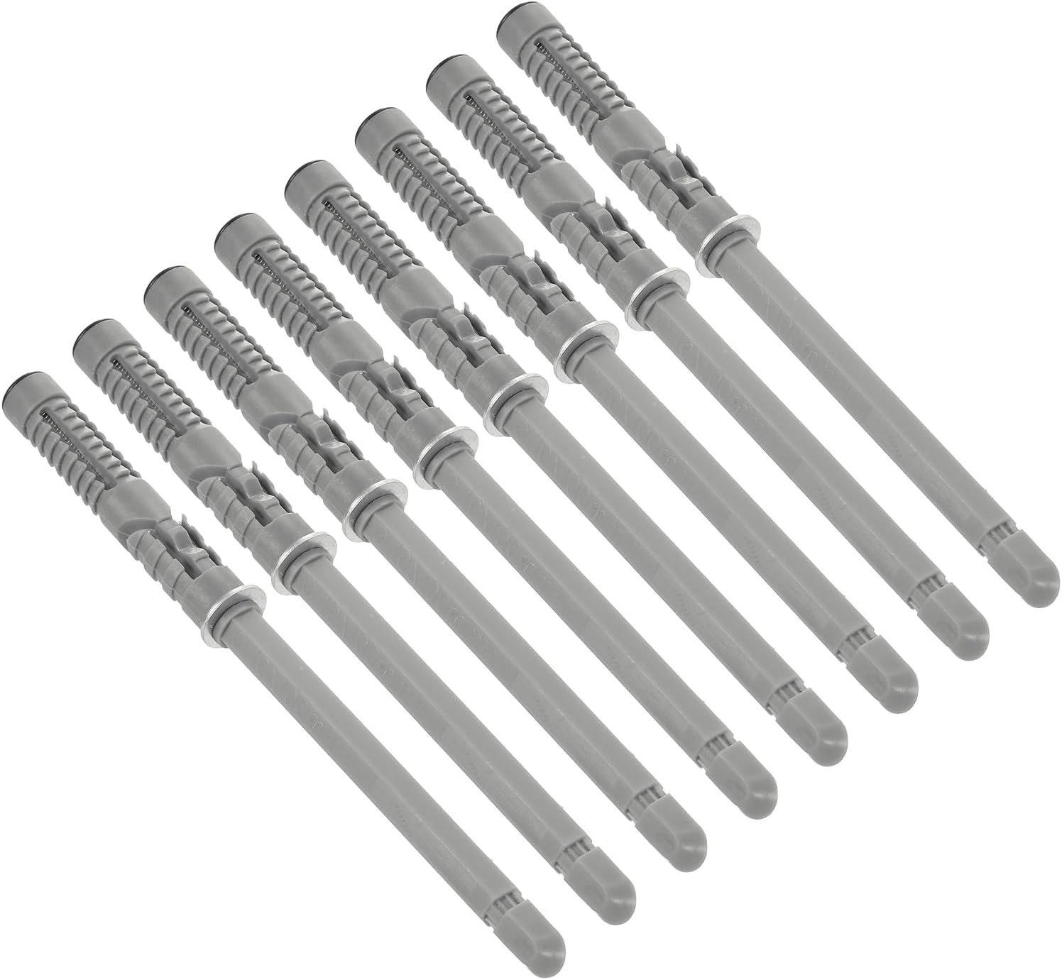 uxcell 8 Pcs Floating Shelf Brackets Metal Hidden Shelf Support Brackets 0.4" x 4" Invisible Shelf Brackets with Screws for Floating Wood Shelves (Silver Tone)
