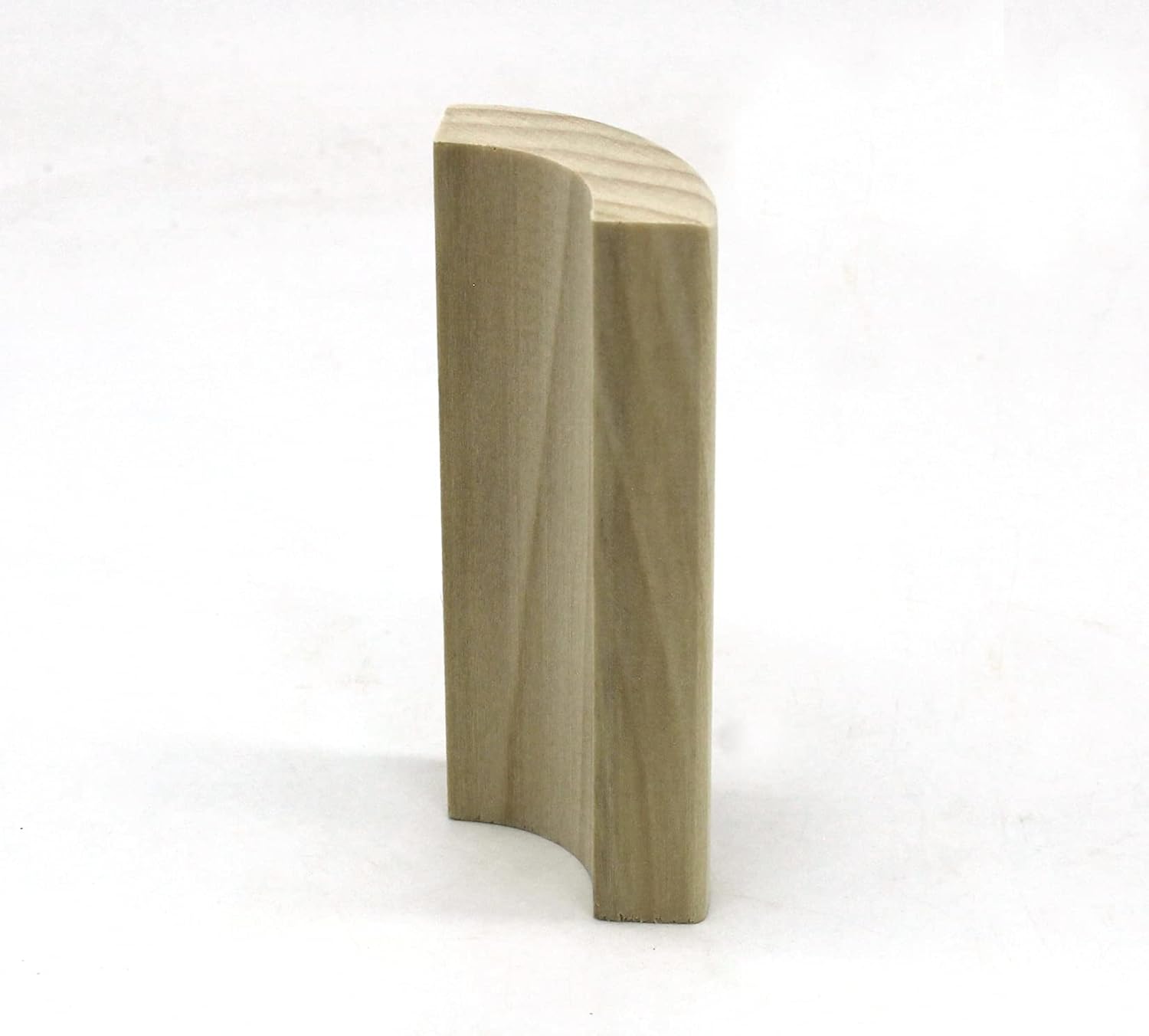 5/8" x 2" x 4" Poplar (Paint Grade) Outside Radius Corner Base Block, Trim Molding for Thin Baseboard (18)