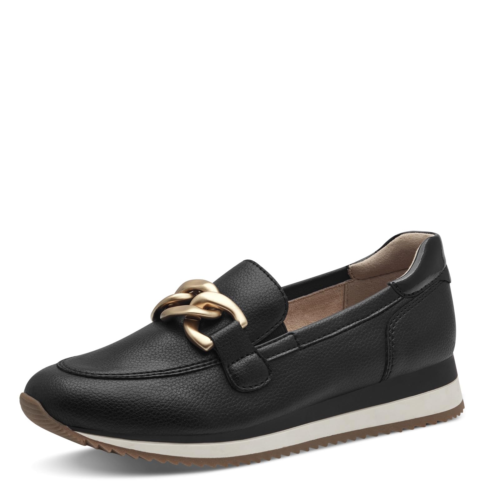 Jana Women’s Slip-On Sneakers Slip-On Vegan, Black/Gold, 6,5 UK