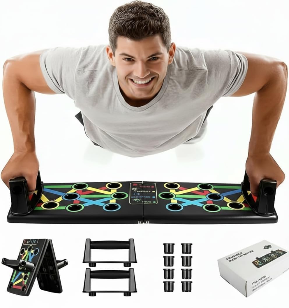 Push Up Board System, 15-in-1 Body Building Exercise Stands, Workout Training Equipment for Men Women-image-22