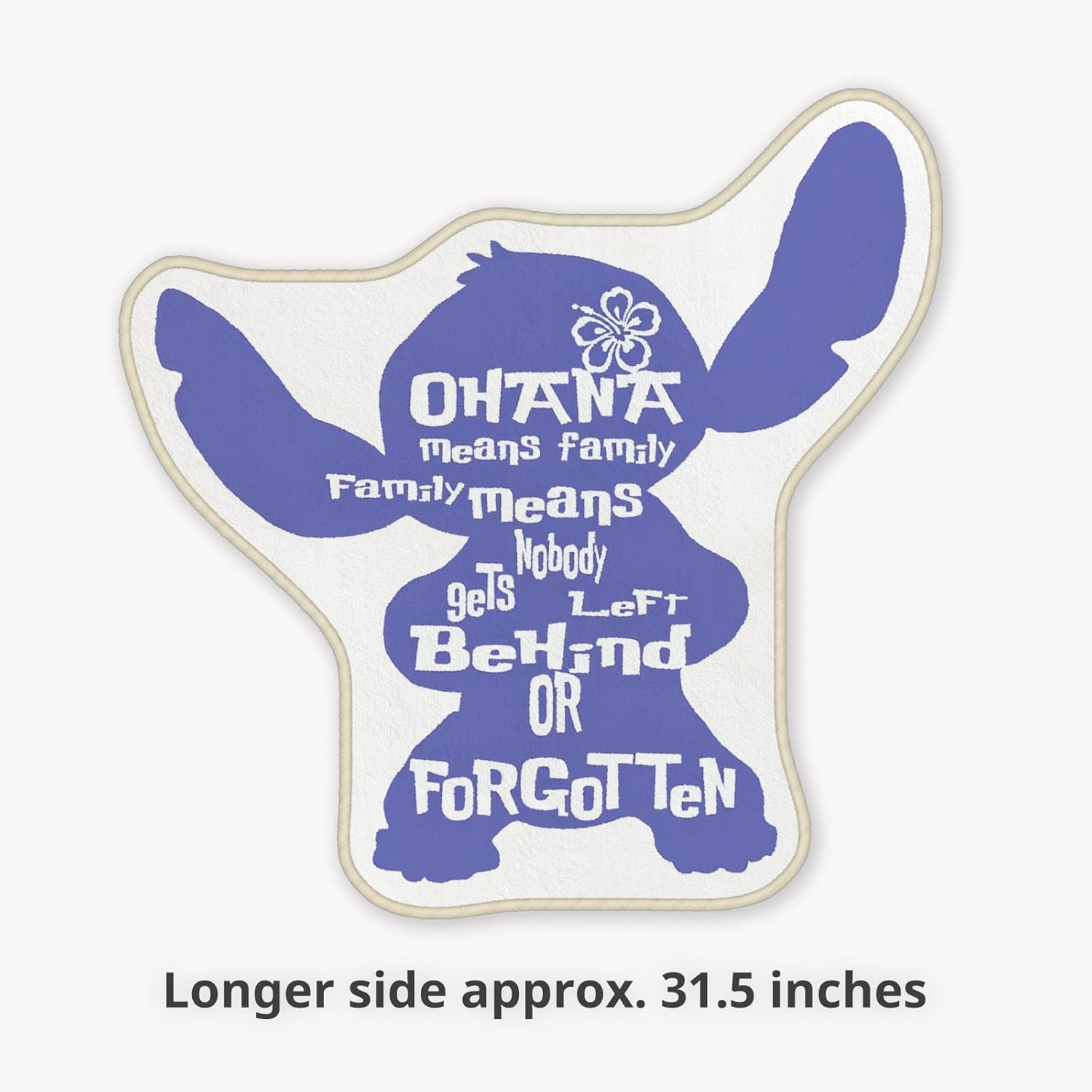 Allenjoy 31" x 31.3" Blue Cartoon Figure Bathroom Rugs Family Quote Art Mat Bathmat Rug Non Slip Washable