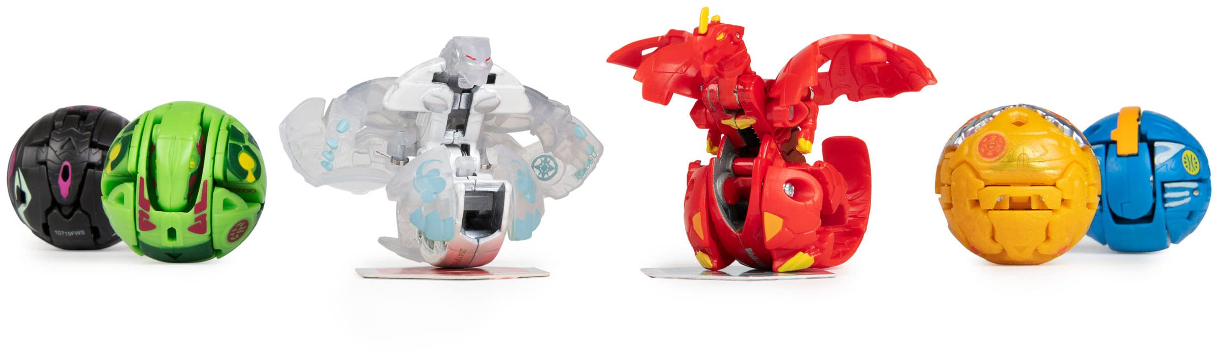 Bakugan Evolutions Starter Pack Saison 4 - 3 Billes Avec 6 BakuCores Et 7 Cartes - Modèle Aléatoire