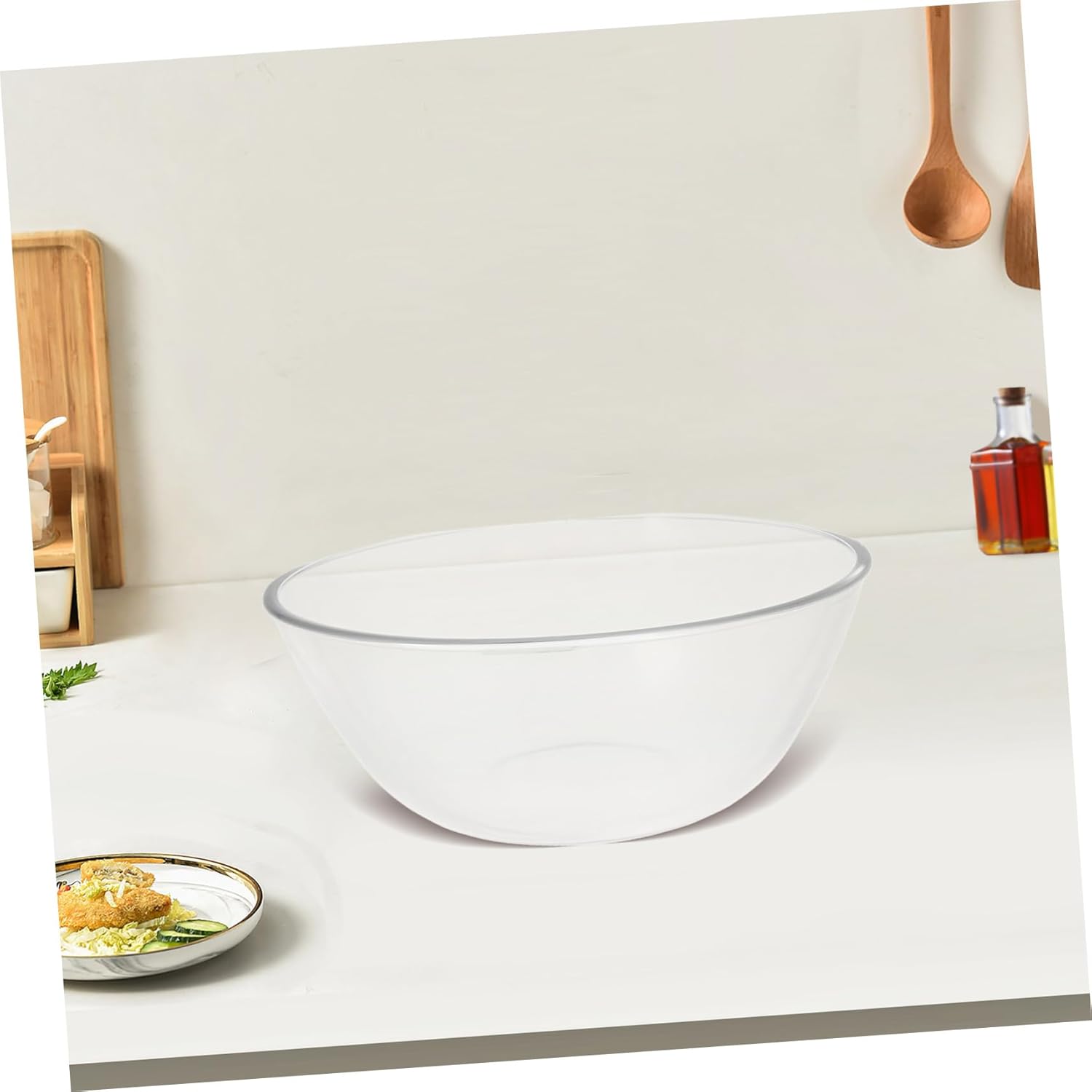 Alipis Versatile Glass Mixing Bowls Deep Bowl for Salad Egg Mixing Family Dinner Safe Easy Clean Unique Design