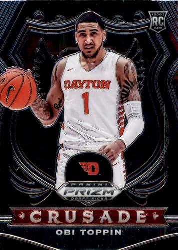 2020-21 Panini Prizm Draft Picks #87 Obi Toppin RC Rookie Dayton Flyers Basketball Trading Card