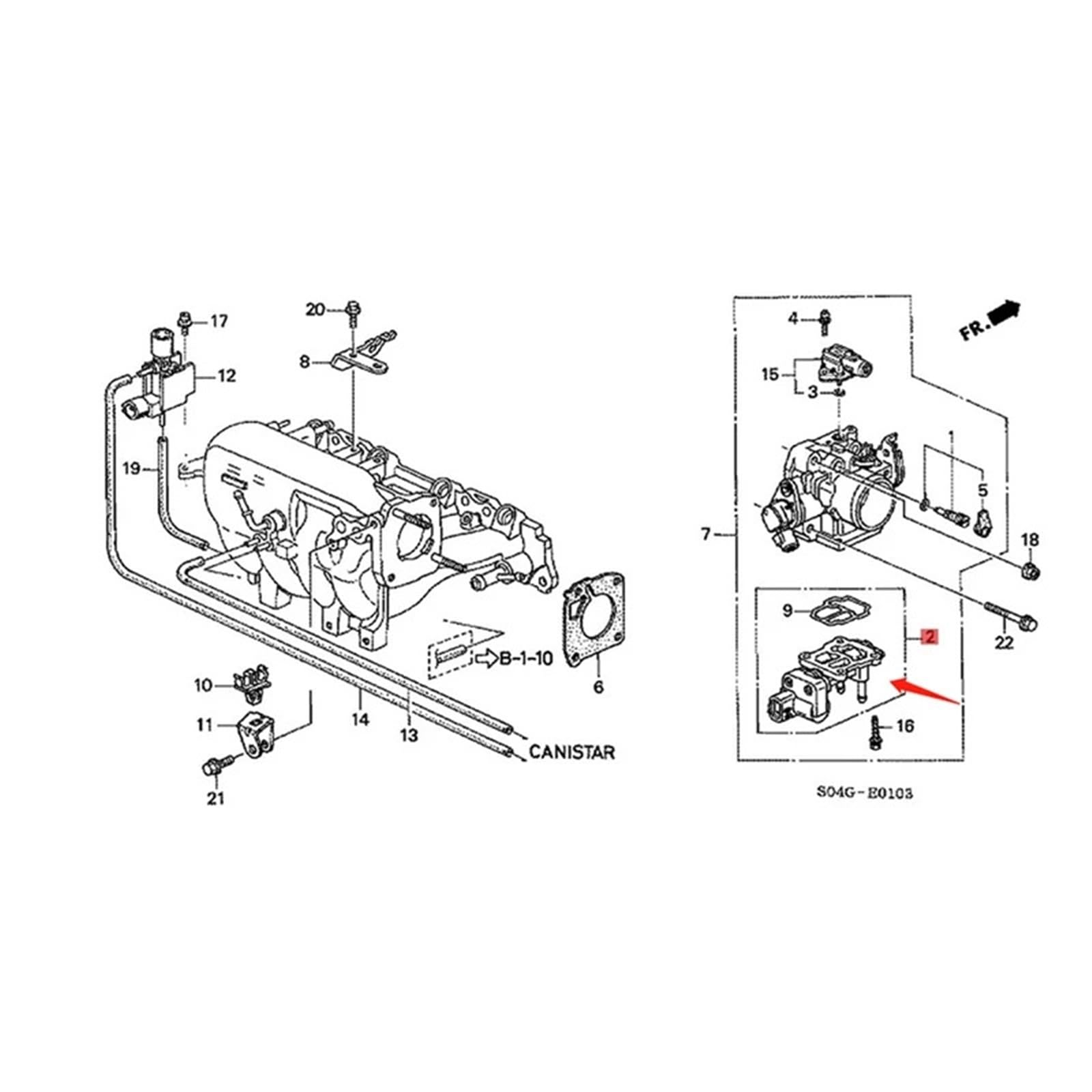 Zawór powietrza jałowego Zawór sterujący biegiem jałowym IACV IAC pasujący do Honda HR-V Acura 1995-2001 16022-P2E-A51 16022-P2A-J01