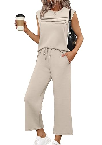 WIHOLL 2 Piece Sets for Women Summer Lounge Sets Travel