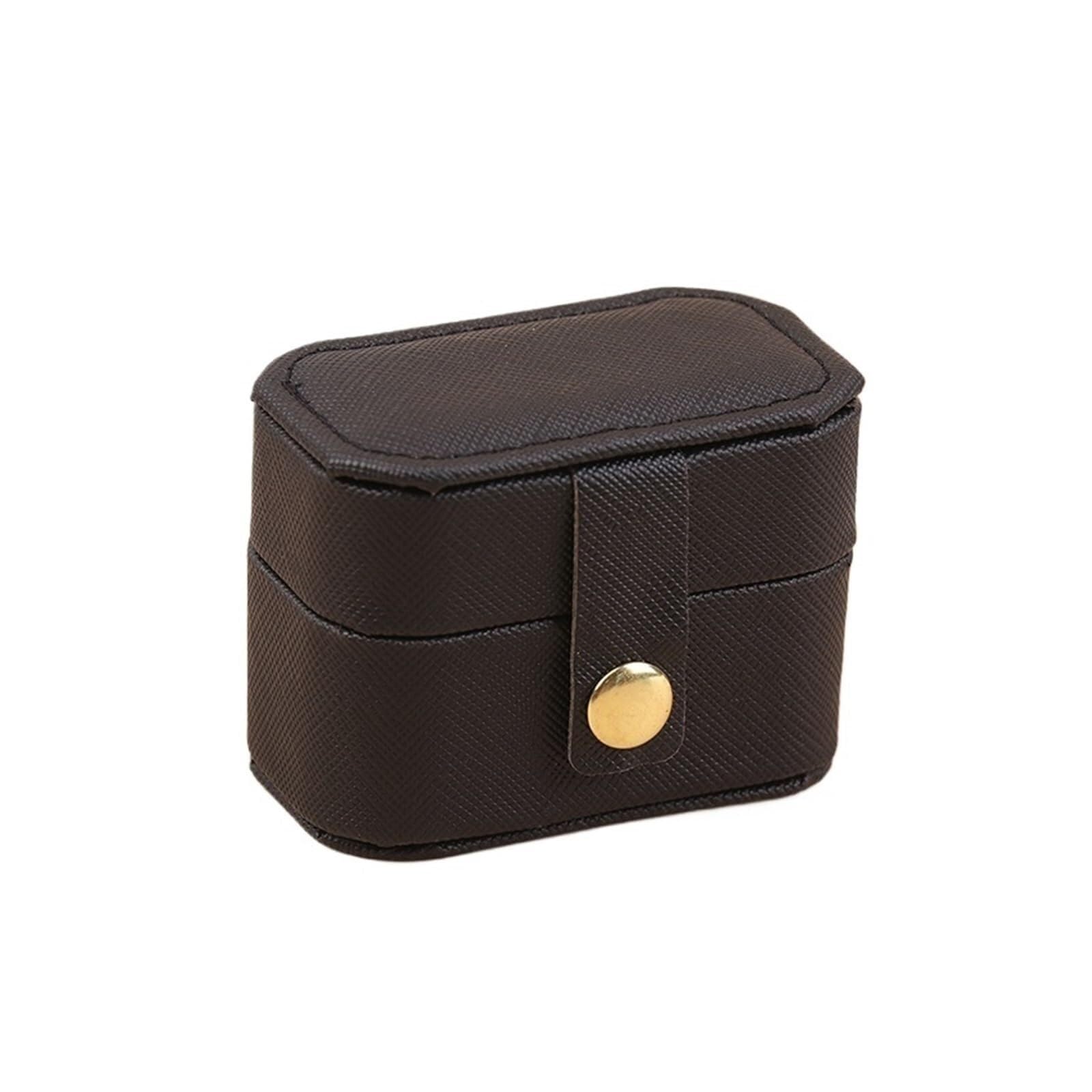 ZHAOQIN Jewellery Box Mini Portable Jewelry Storage Bag Travel Simple Ring Necklace Earrings Box(Black)