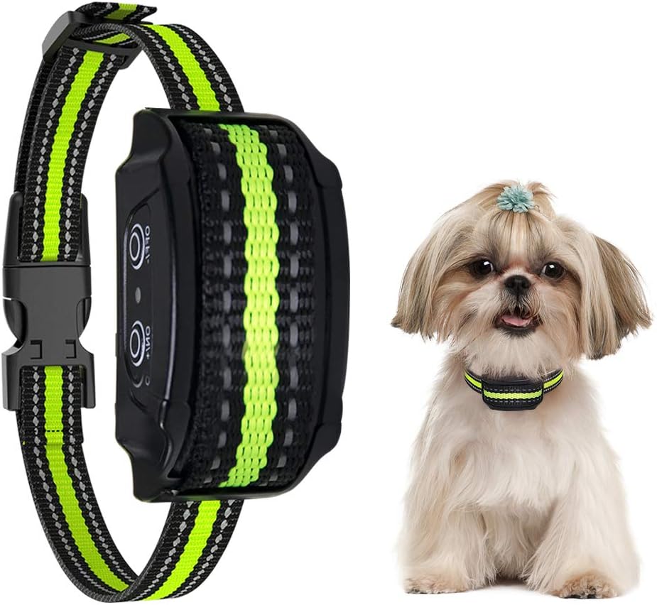 Dog Bark Collars for Small, Medium and Large Dogs - Waterproof Rechargeable Dog Bark Collar Anti Barking with 3 Training Modes, 1-7 Adjustable Intensity Levels