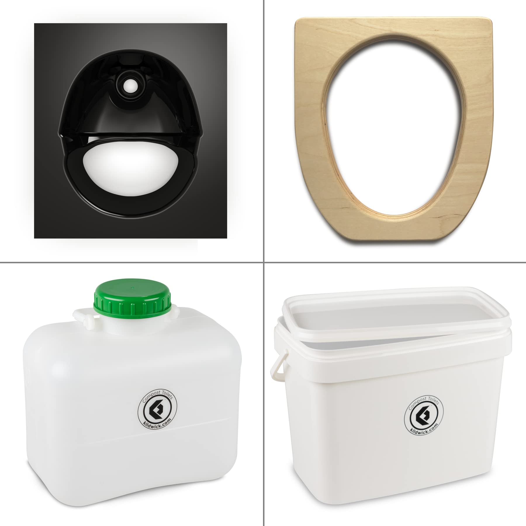 Kildwick FreeLoo Magnet M - Komposttoilette Bausatz - schwarz