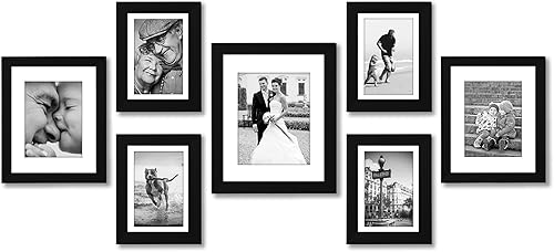 Miniatura 21 de Americanflat Juego de 10 marcos dorados vintage con vidrio transparente pulido - Juego de marcos de pared de galería con dos marcos antiguos de 8 x