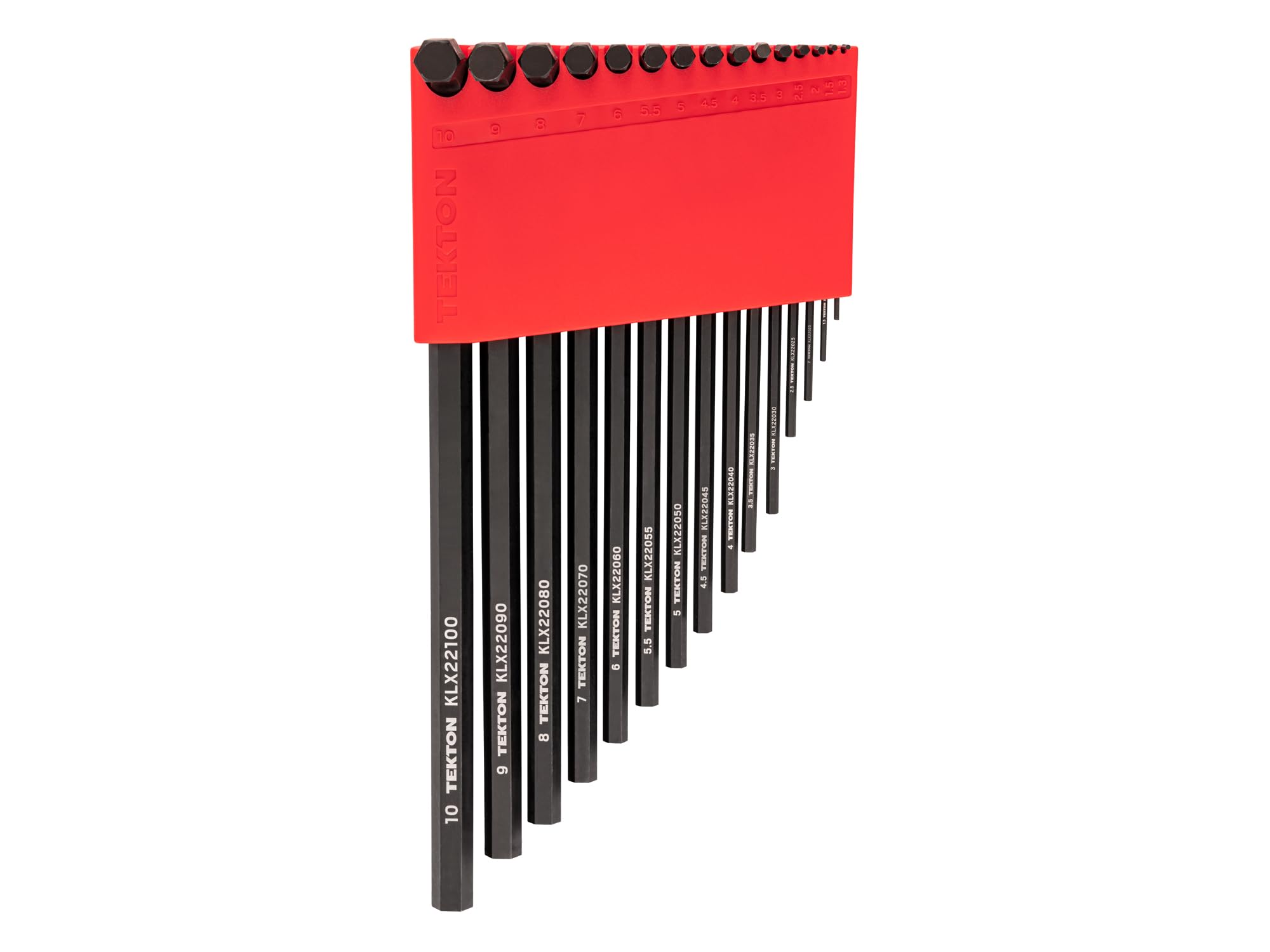 TEKTON Flat End Hex L-Key Set with Holder, 15-Piece (1.3-10 mm) | KLX91205