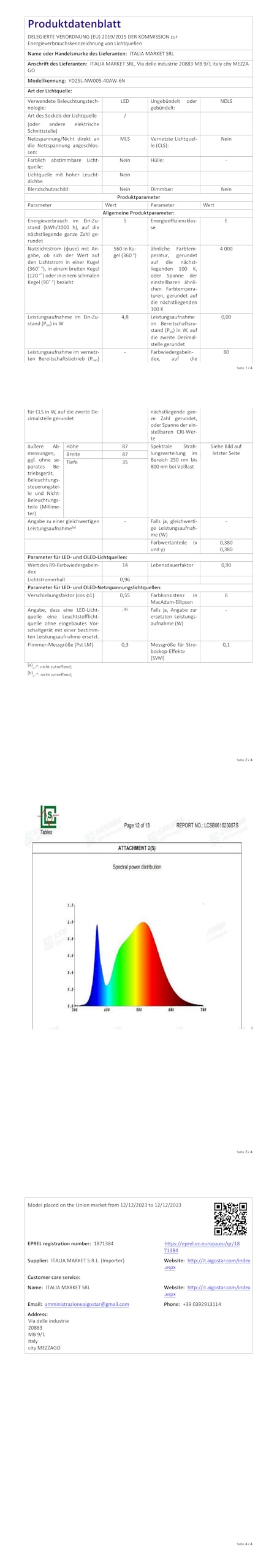 KYOTECH LED Recessed Spotlight Dimmable Flat 5 W 230 V IP45