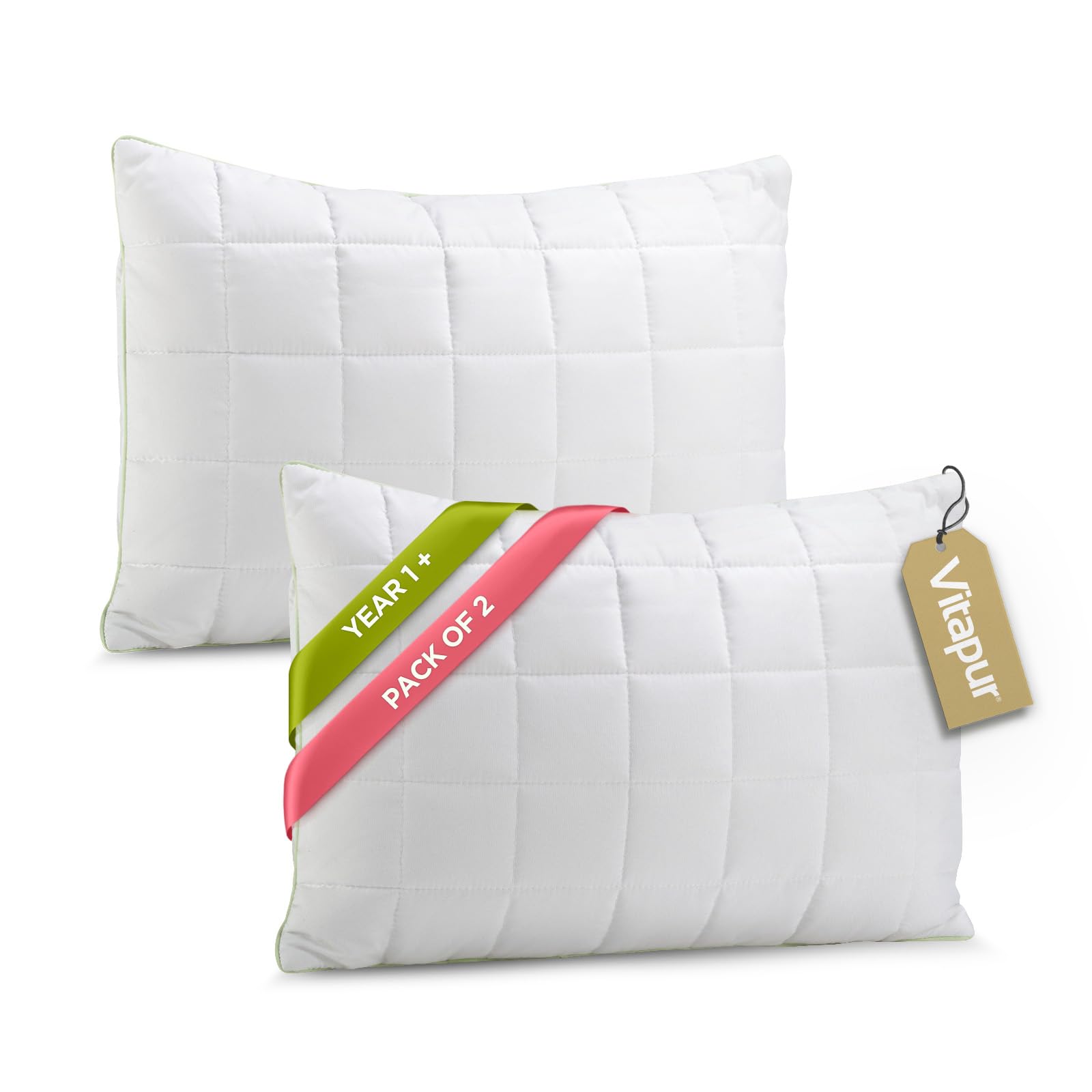 Vitapur Peuter Hoofdkussen 2 Stuks Kinder My First Pillow Verstelbaar Kussen Vanaf 1 Jaar Organisch Katoen Kinderkussen 40x60 Cm 2596624819