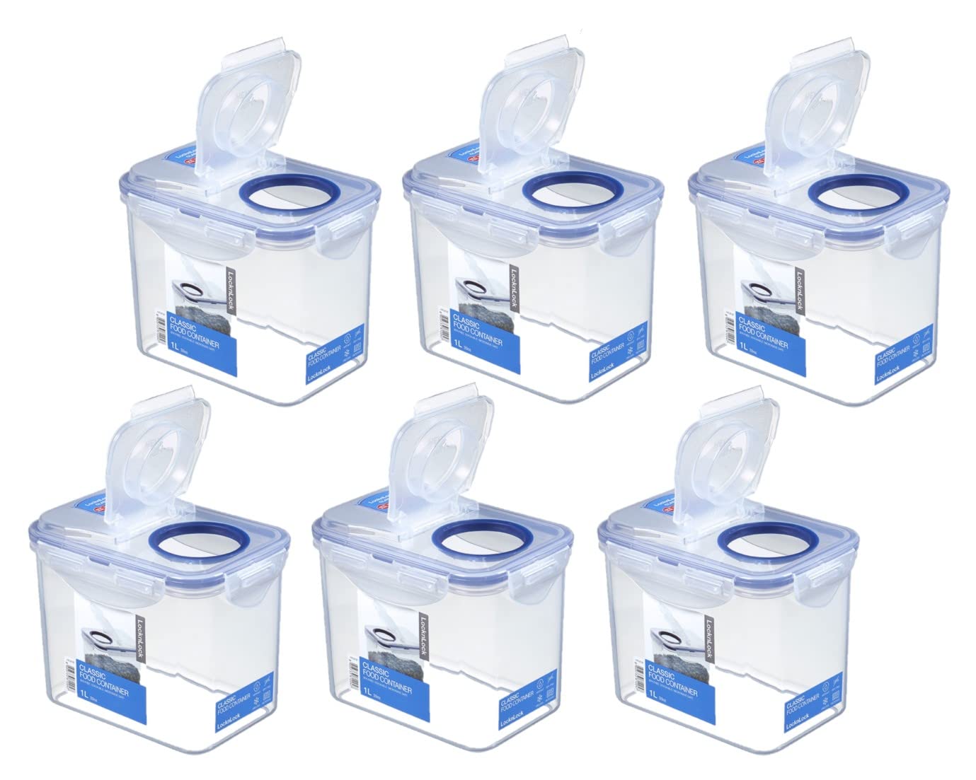 Lock & Lock HPL819F Contenitore Per Spaghetti Con Coperchio Superiore Ribaltabile, 2 L