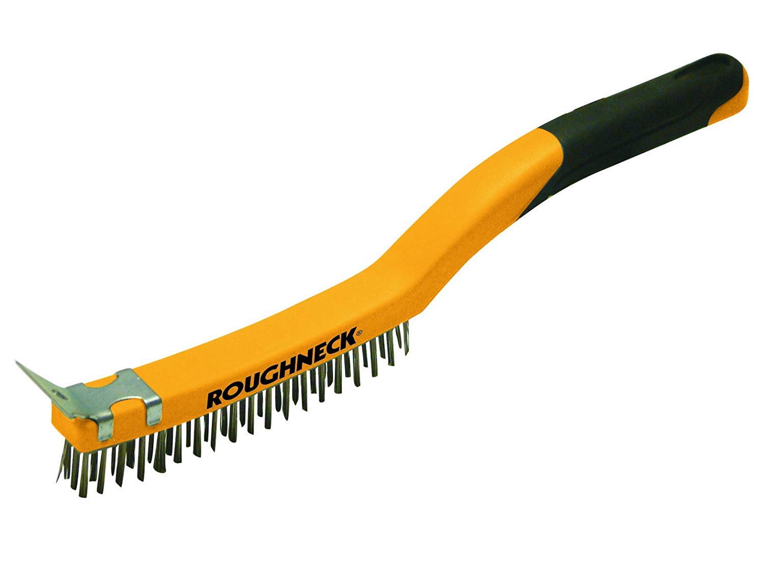 Roughneck ROU52034 Brass Wire Brush with Soft Grip 355mm/14-Inch
