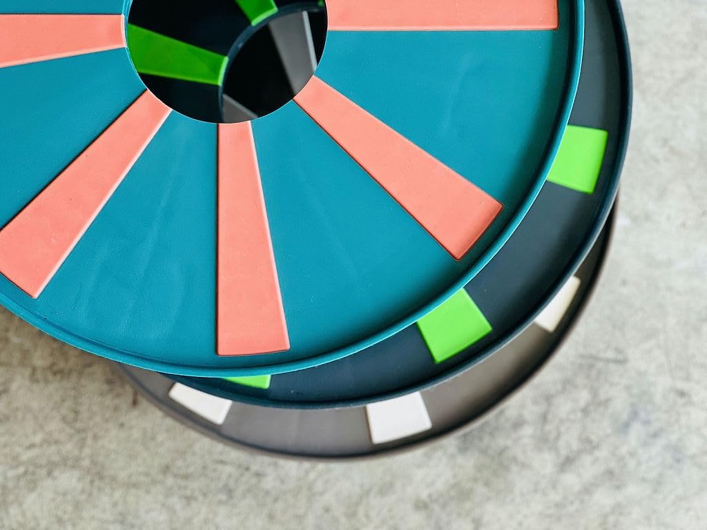 ROLLY GREENS™ Plant Caddy, 12”, Engineering Grade Plastic, Urethane Wheels with Locking Mechanism, 250 lb. Load Capacity, Anti-Skid Surface, for Indoor/Outdoor use. (2, Brown-Ocean)