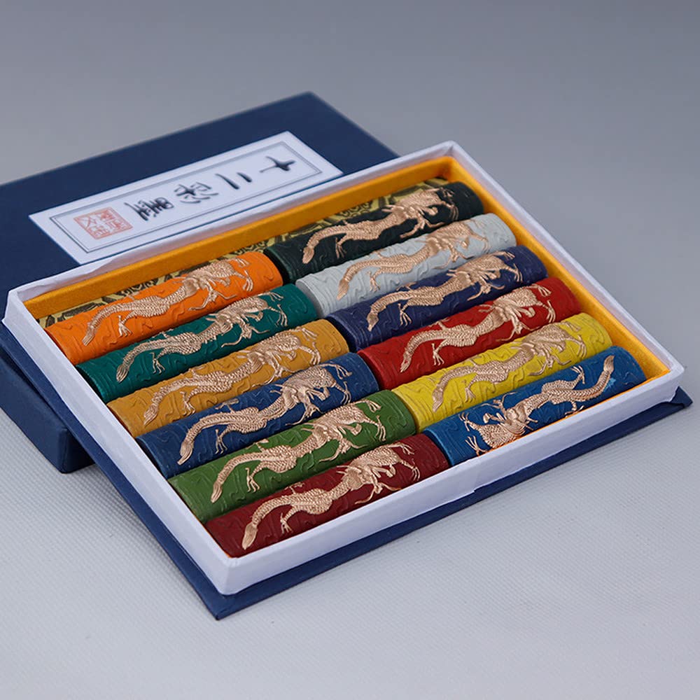 PAYNAN Lot de 12 bâtons d'encre de couleur chinoise pour calligraphie