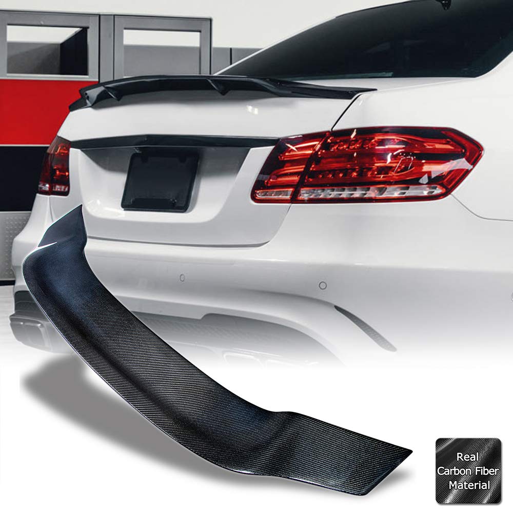 AeroBon Carbon Fiber Trunk Spoiler Compatible with Mercedes 2010-2016 W212 E-Class Sedan (R Style)