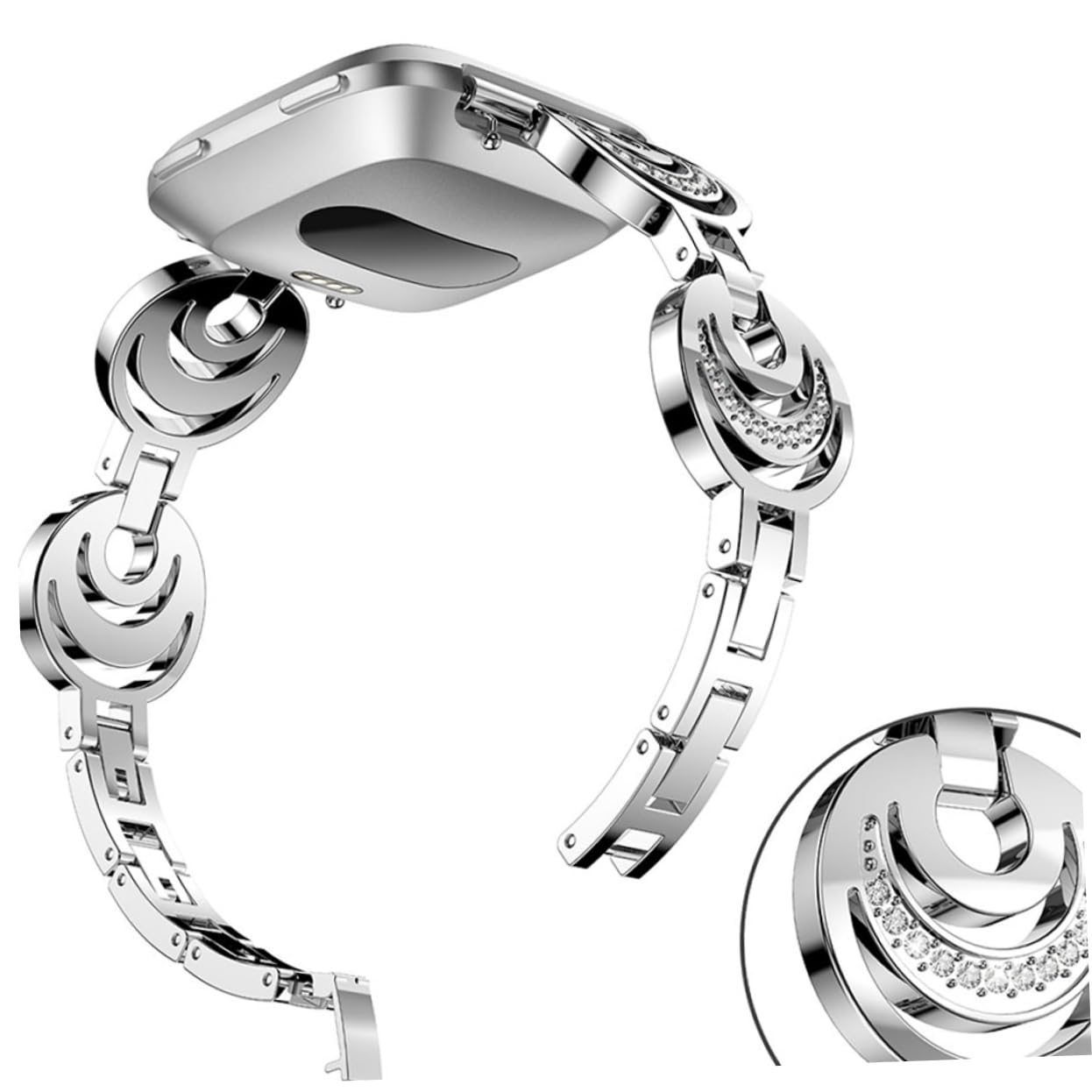Gatuida 3 Piezas Pulsera De Reloj Banda De Reloj De Cristal Correa De Reloj 2 Banda De Reloj Bling Banda De Reloj De Reloj Banda De Reloj Inteligente Sol Estrella Estilo