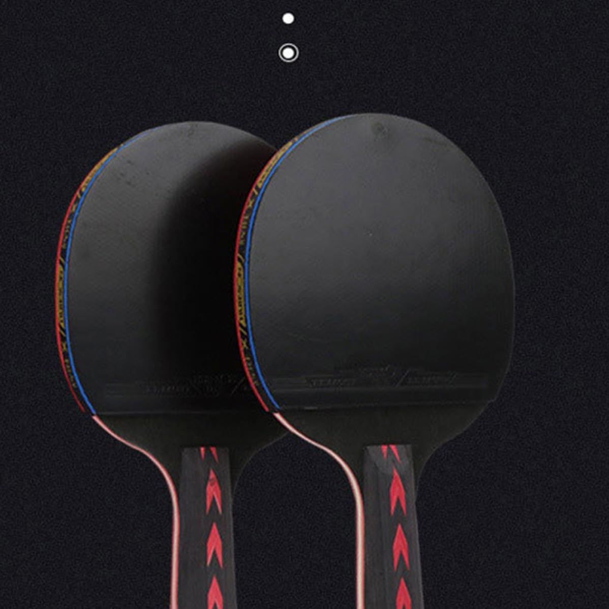 5 Sterne und Superleichtem Griff Tischtennisschläger 2 Stück aus Kohlefaser mit Doppelnoppen und Komfortable Kontrolle für Professionelle Jugendspieler