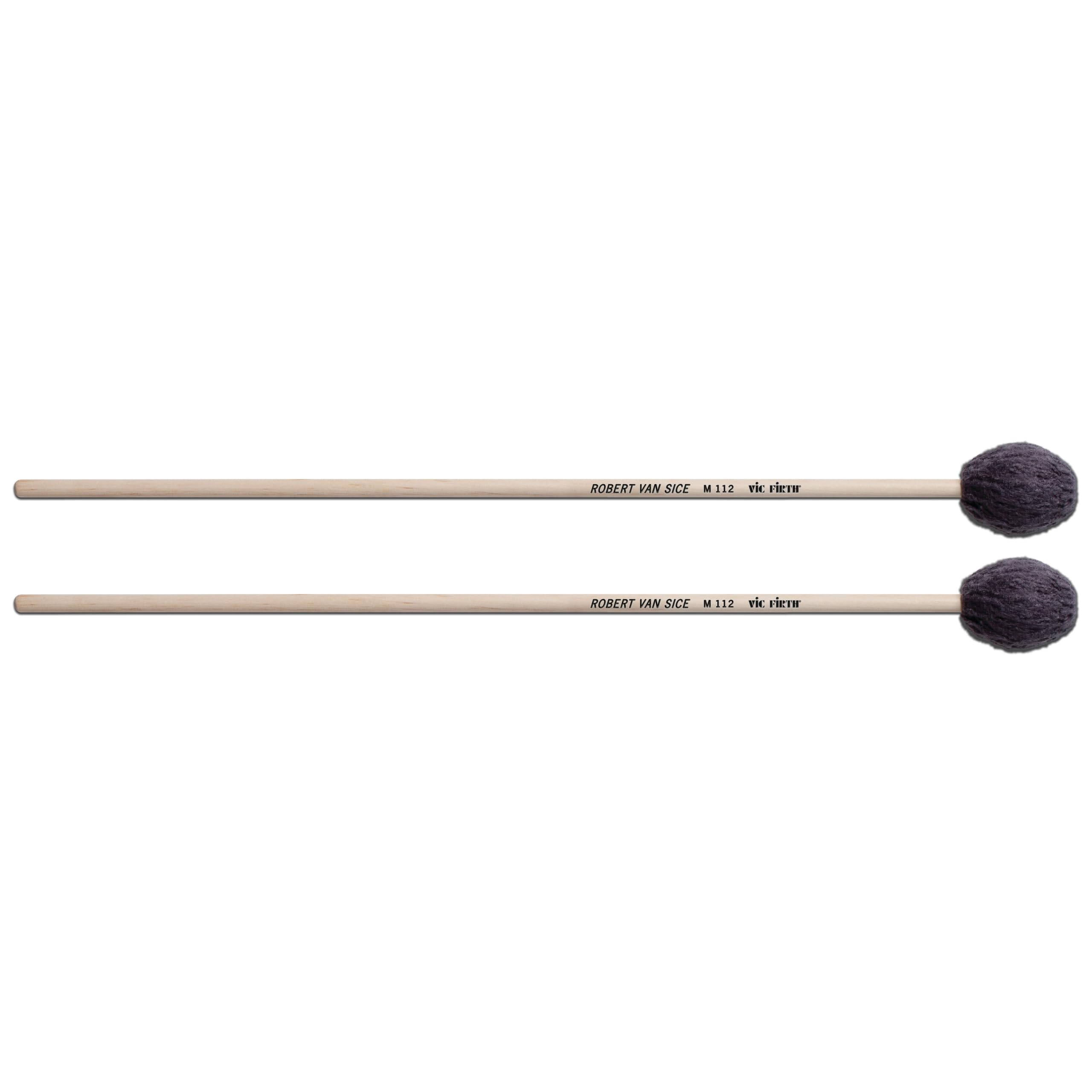 Vic Firth - Bacchette per Marimba Serie Signature - M112 - Robert Van Sice - Yarn - Morbido - Grigio antracite