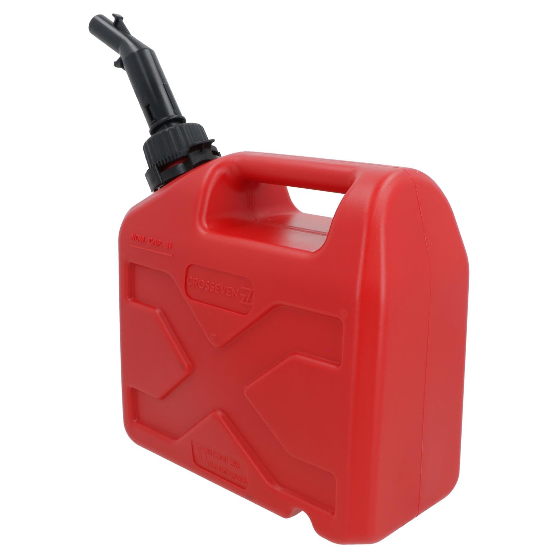 Jerrican en plastique 5 l avec bec verseur automatique pour essence et diesel, fabriqué en Italie
