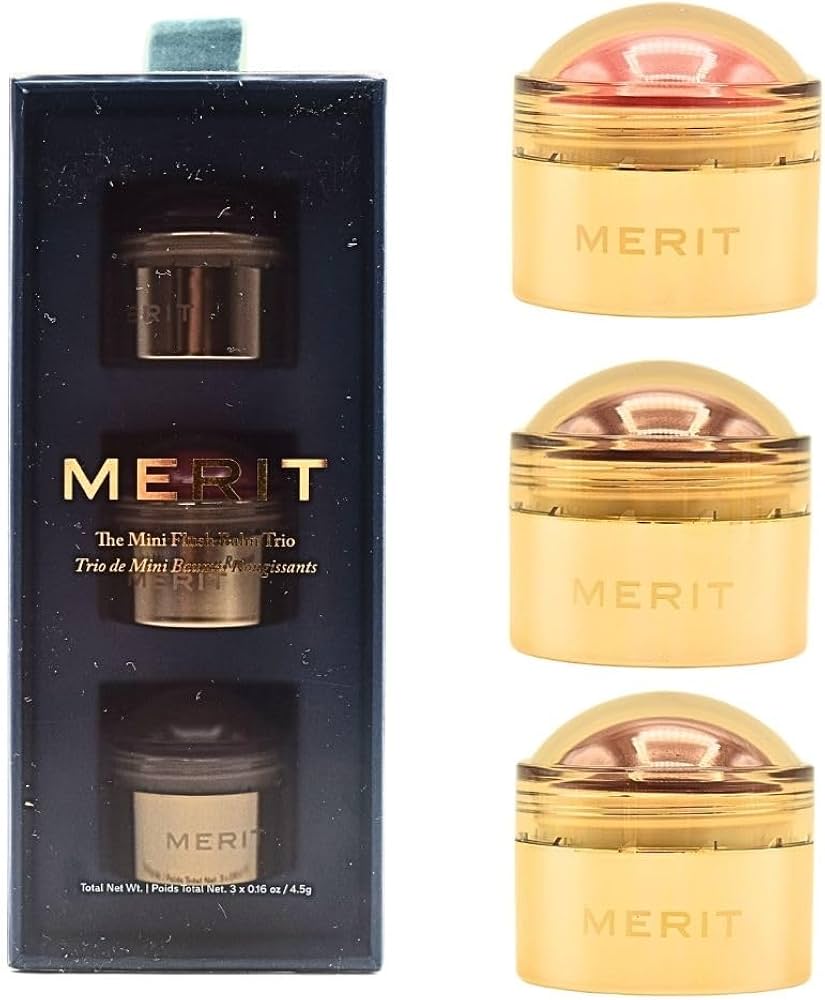 Amazon.com : MERIT Mini Flush Balm Cream Blush Trio Set : Beauty