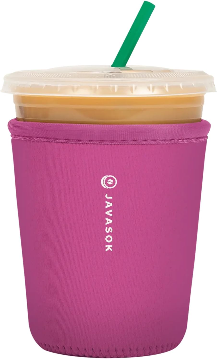 Sok It JavaSok Iced Coffee & Cold Soda Insulated Neoprene Cup Sleeve (Bright Pink, Small: 16-20oz)