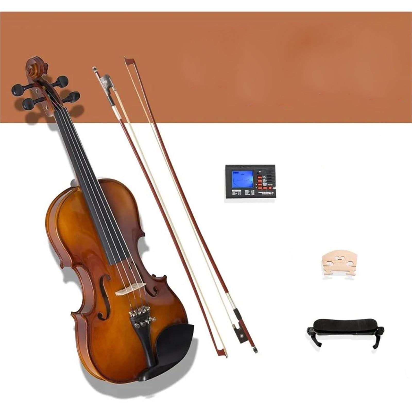Skrzypce Zestaw Skrzypcowy 4/4 Z Litego Drewna Hebanowego Leworęczny Akcesoriami Do Instrumentów Muzycznych