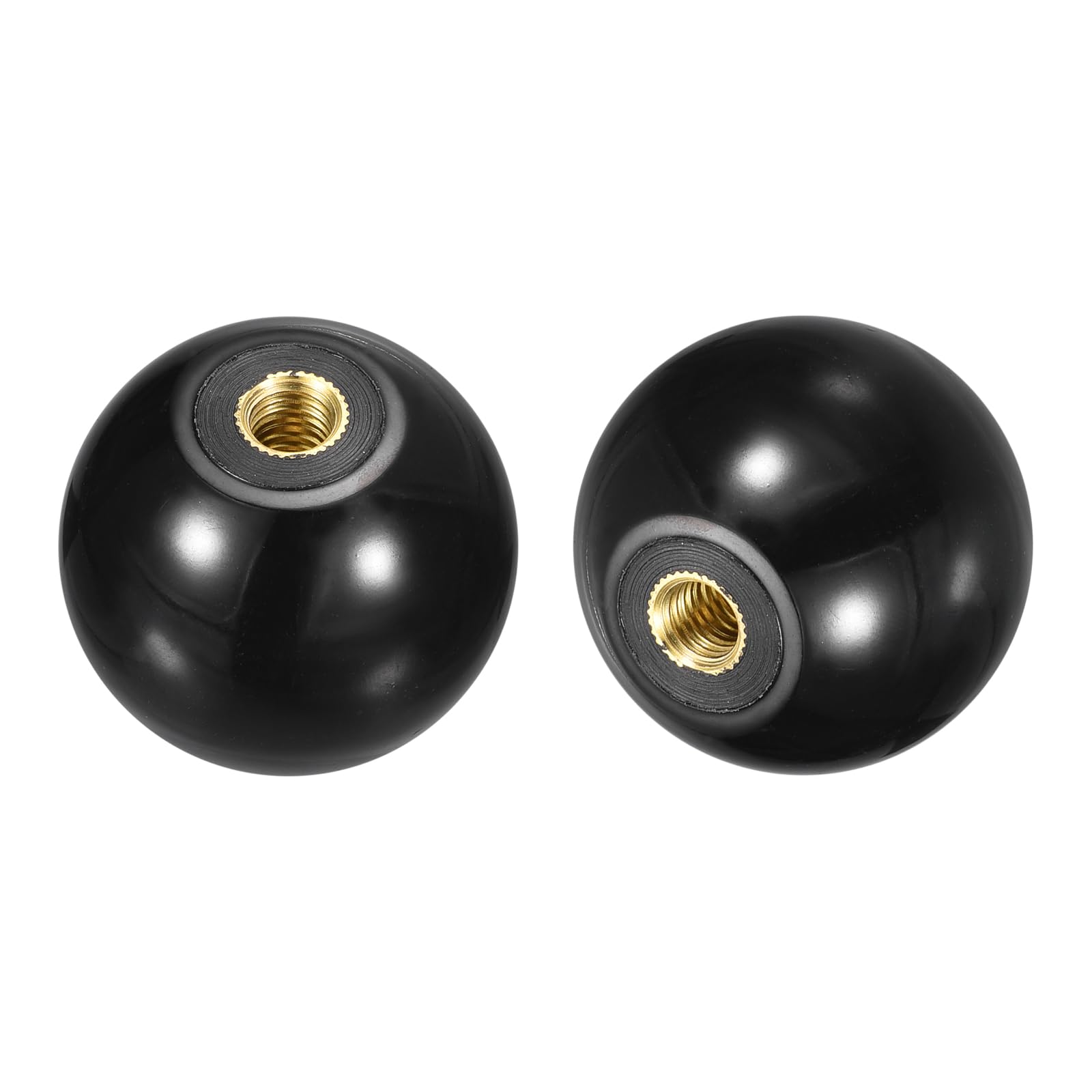 Poignées rondes M10 en cuivre thermodurcissable uxcell noires de 40 mm
