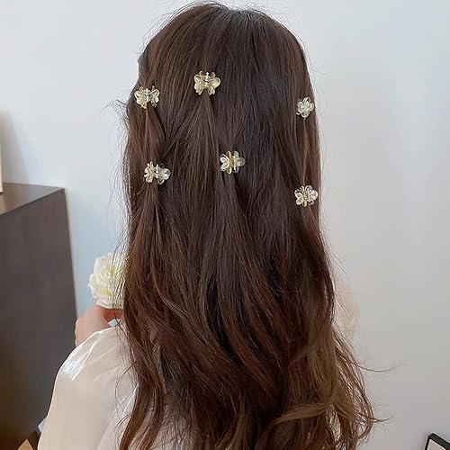 Miniatura 3 de Wiwpar 6 pinzas para el cabello con diamantes de imitación de cristal, mini pinzas para el cabello con margaritas de flores para decoración de