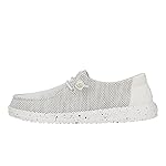 HEYDUDE Wendy Stretch Sox, Womens Shoes, Womens Slip-on Loafers, Comfortable & Light-Weight Stone White
