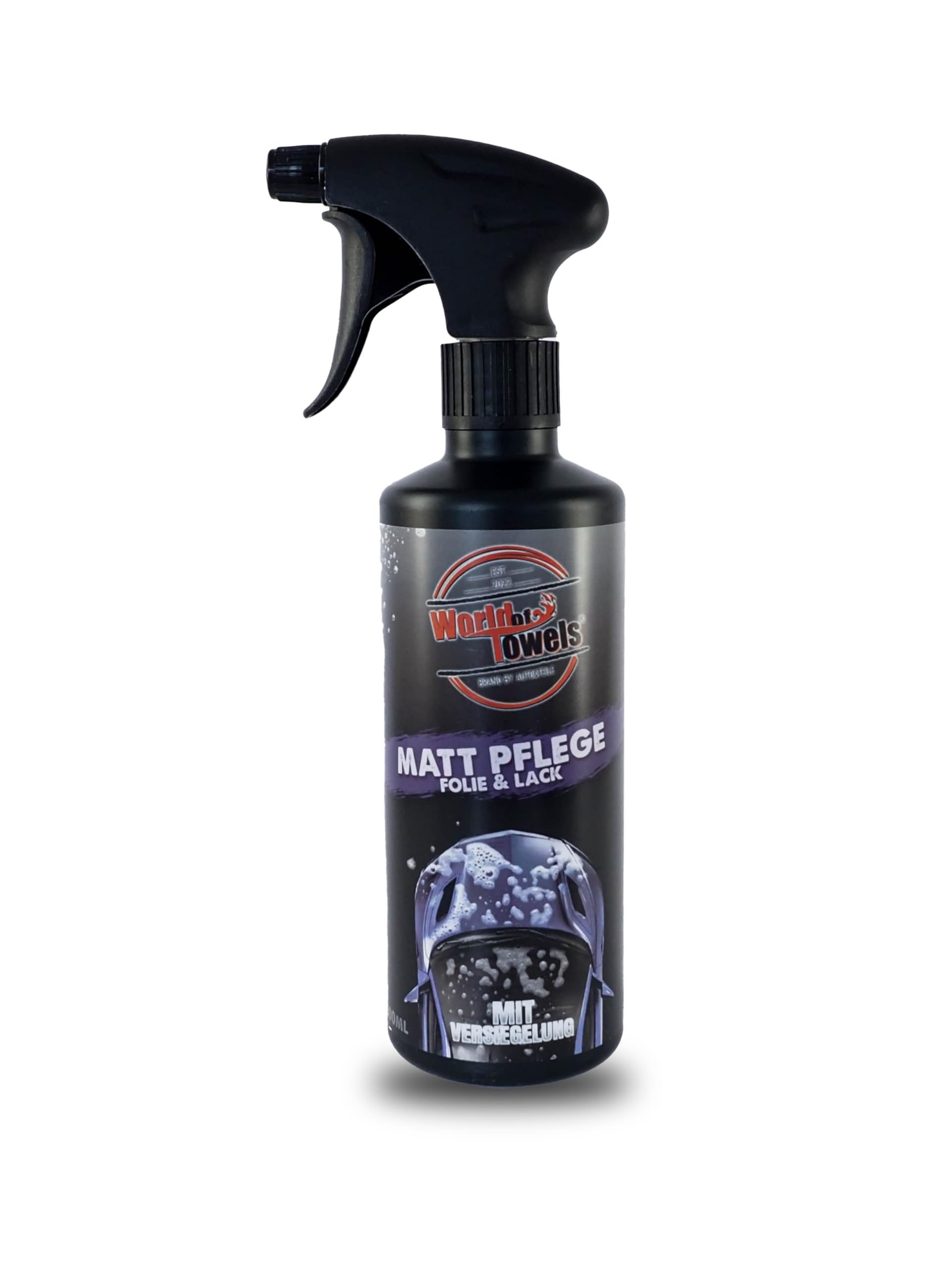 Mattlack Reiniger & Mattlack Pflege Set für Auto & Folie – Reinigung & Versiegelung für Matte Lacke und Autofolien – inkl. 2 Mikrofasertücher – Autopflege Set für Mattfolie & Mattlack