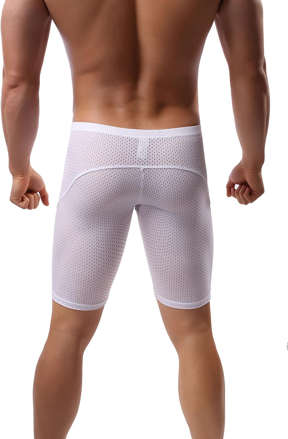 Linemoon Mens Yoga Shorts Mesh Booty Gym Athletic Training Running Shorts